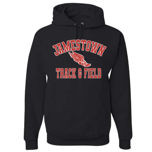 Jamestown Track - Cotton Hooded Sweatshirt - Black