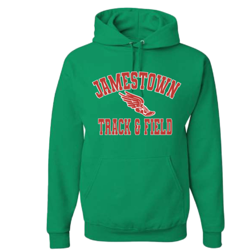 Jamestown Track - Cotton Hooded Sweatshirt - Kelly