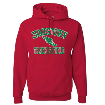 Jamestown Track – Cotton Hooded Sweatshirt – Red product image