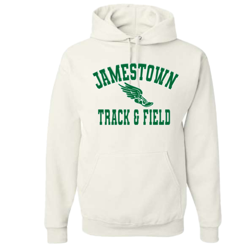 Jamestown Track - Cotton Hooded Sweatshirt - White