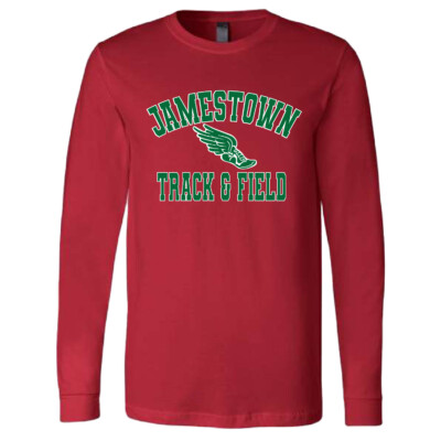 Jamestown Track – Bella Ringspun Long Sleeve Shirt – Red product image