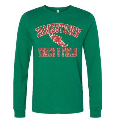 Jamestown Track – Bella Ringspun Long Sleeve Shirt – Kelly product image