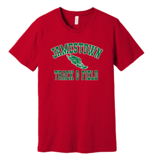 Jamestown Track - Bella Ringspun Short Sleeve Shirt - Red