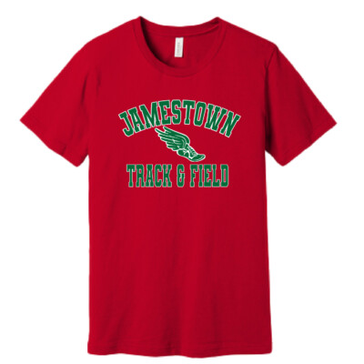 Jamestown Track – Bella Ringspun Short Sleeve Shirt – Red product image