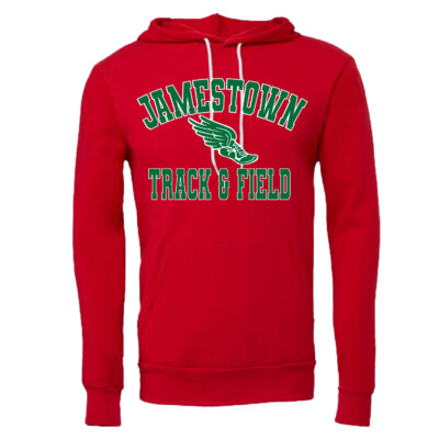 Jamestown Track – Bella Cotton Hooded Sweatshirt – Red product image