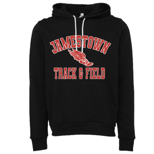 Jamestown Track - Bella Cotton Hooded Sweatshirt - Black