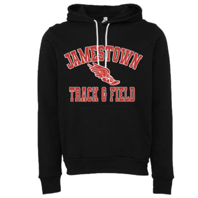 Jamestown Track – Bella Cotton Hooded Sweatshirt – Black product image