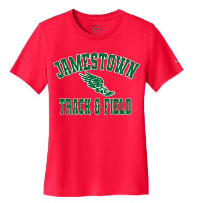Jamestown Track – Ladies Nike DriFit Tee – University Red product image