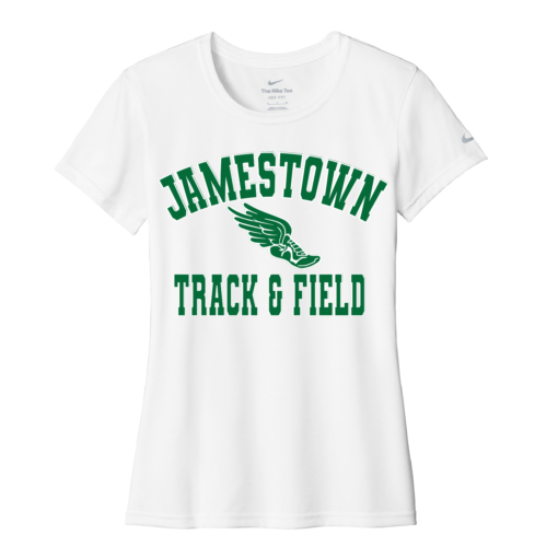 Jamestown Track - Ladies Nike DriFit Tee - White