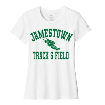 Jamestown Track – Ladies Nike DriFit Tee – White product image