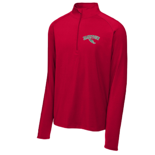 Jamestown Track - Poly/Spandex Quarter Zips -Embroidered - Red