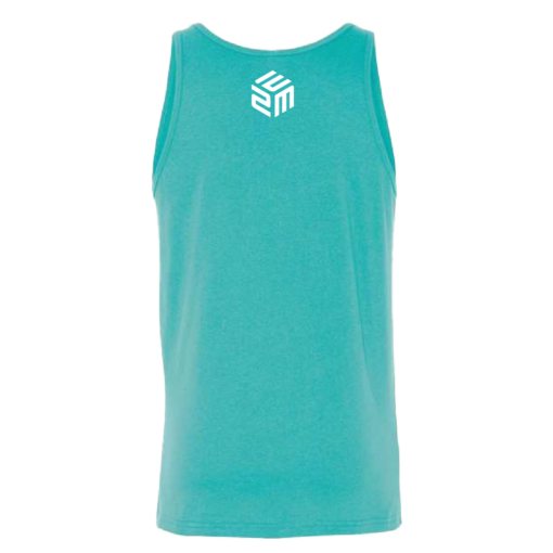 E2M - Cotton Unisex Bella Tank - Teal - Image 2