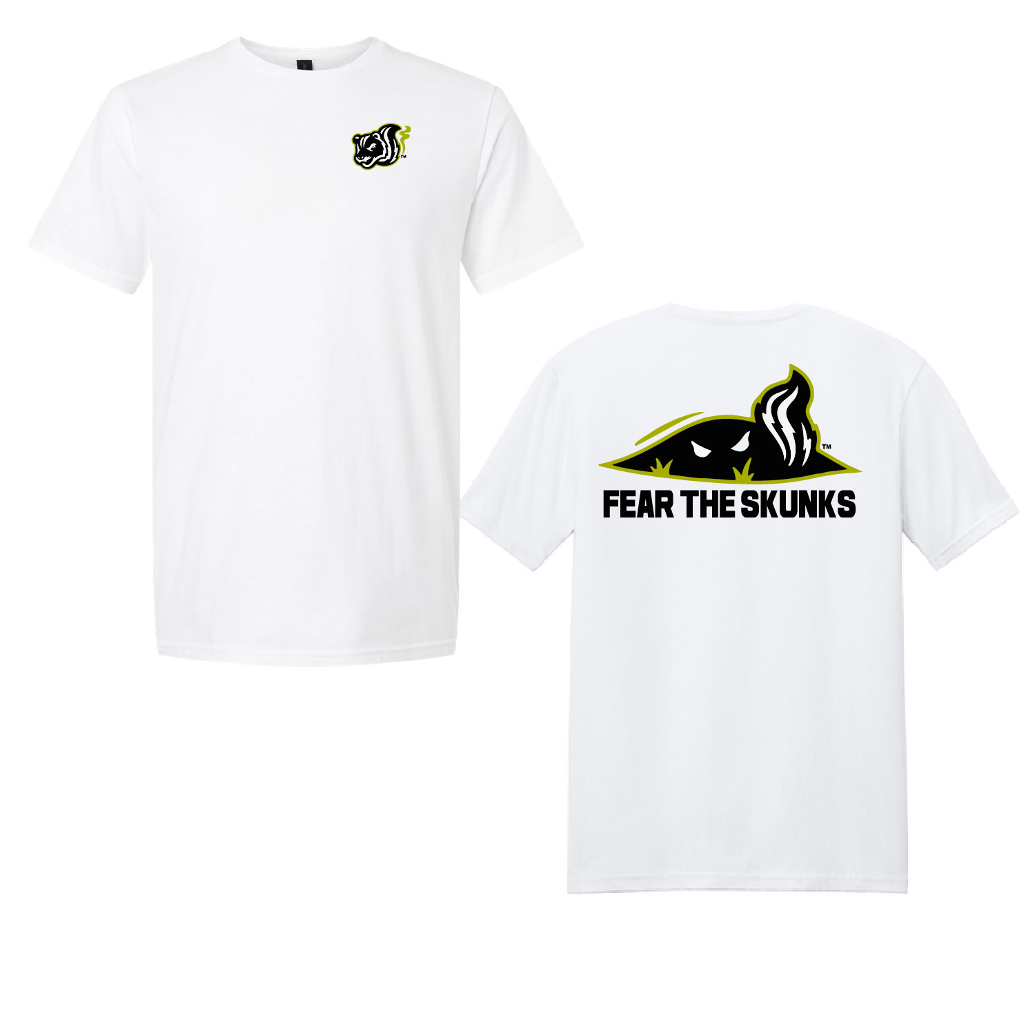 Jamestown Tarp Skunks – Fear the Skunks- Cotton Short Sleeve Shirts – White product image
