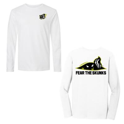 Jamestown Tarp Skunks – Fear the Skunks – Cotton Long Sleeve Shirts – White product image