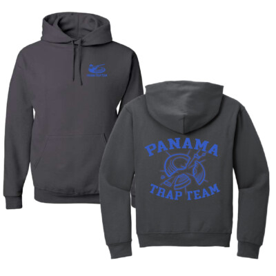 Panama Trap Team – Cotton Hooded Sweatshirt- Charcoal product image