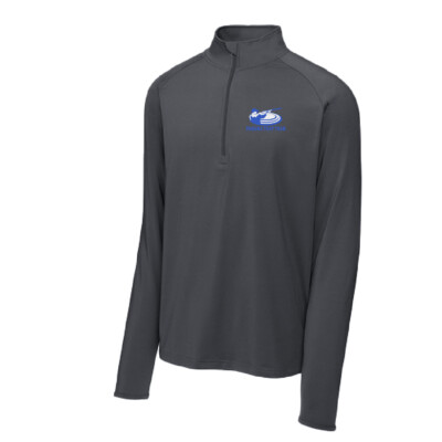 Panama Trap Team – Sport Tek Unisex Quarterzip Pullover – Charcoal Grey Embroidered product image