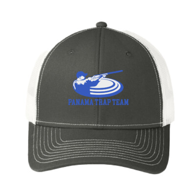 Panama Trap Team – Snapback Trucker Cap – Grey Steel/ White Embroidered product image
