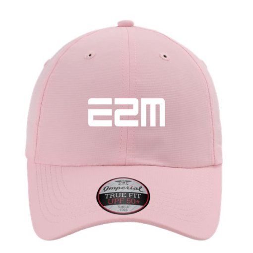 E2M - Adjustable Performance Cap - Light Pink- Embroidered Logo