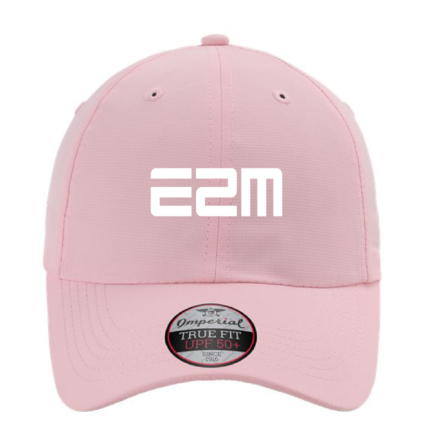 E2M – Adjustable Performance Cap – Light Pink- Embroidered Logo product image