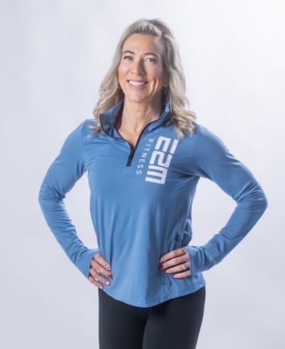 E2M – Ladies OGIO Unisex Quarter Zip – Blue Mist product image