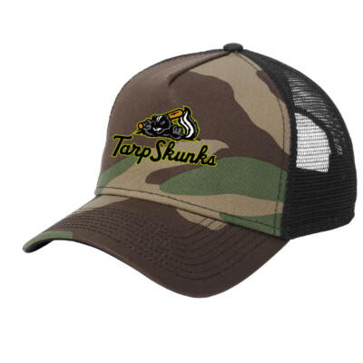 Jamestown Tarp Skunks – New Era Snapback Trucker Cap – CAMO/BLACK product image