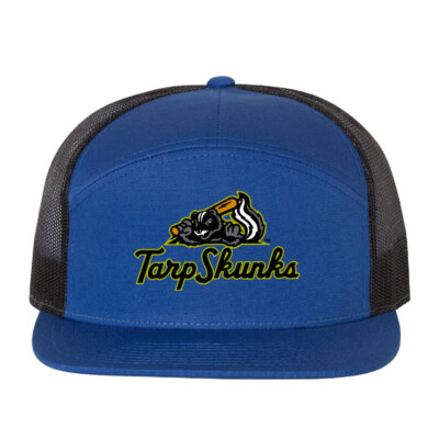 Jamestown Tarp Skunks – Richardson Seven Panel Trucker Cap – ROYAL/BLACK product image