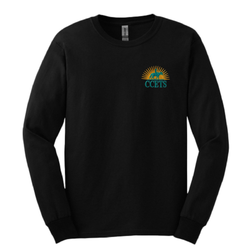 CCETS - Long Sleeve Shirt - Yellow/Teal Embroidery - Black