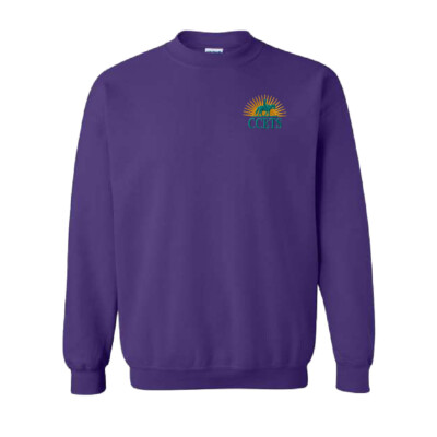 CCETS – Crewneck Sweatshirt – Yellow/Teal Embroidery – Purple product image