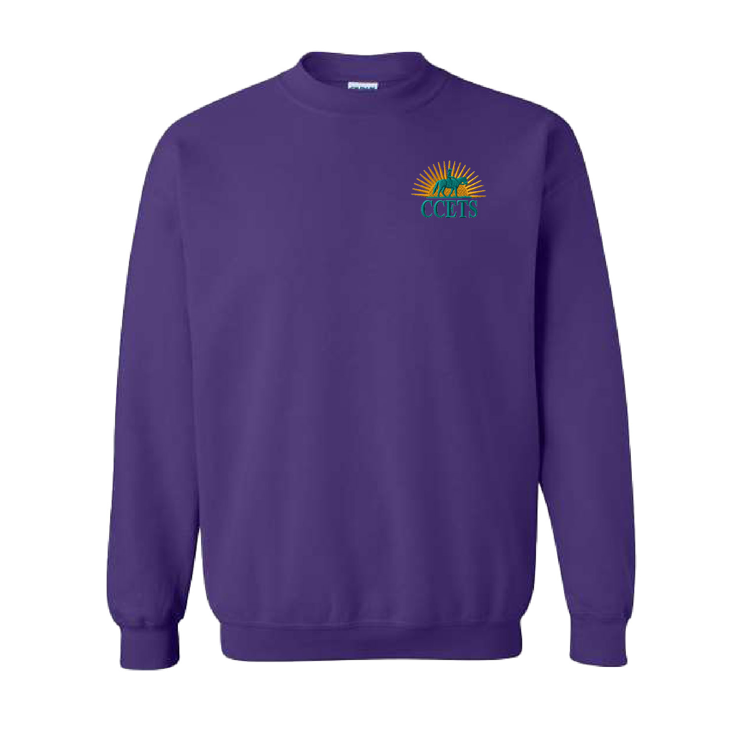 CCETS – Crewneck Sweatshirt – Yellow/Teal Embroidery – Purple product image