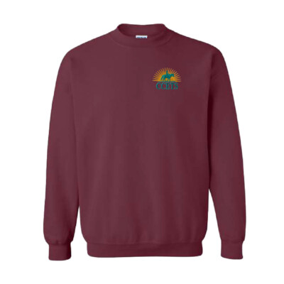 CCETS – Crewneck Sweatshirt – Yellow/Teal Embroidery – Maroon product image