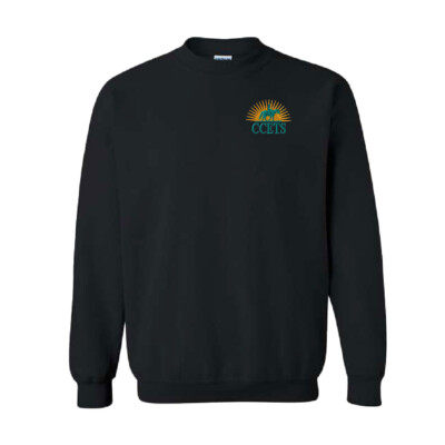 CCETS – Crewneck Sweatshirt – Yellow/Teal Embroidery – Black product image