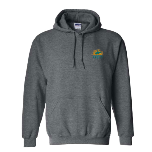 CCETS - Hooded Sweatshirt - Yellow/Teal Embroidery - Dark Heather
