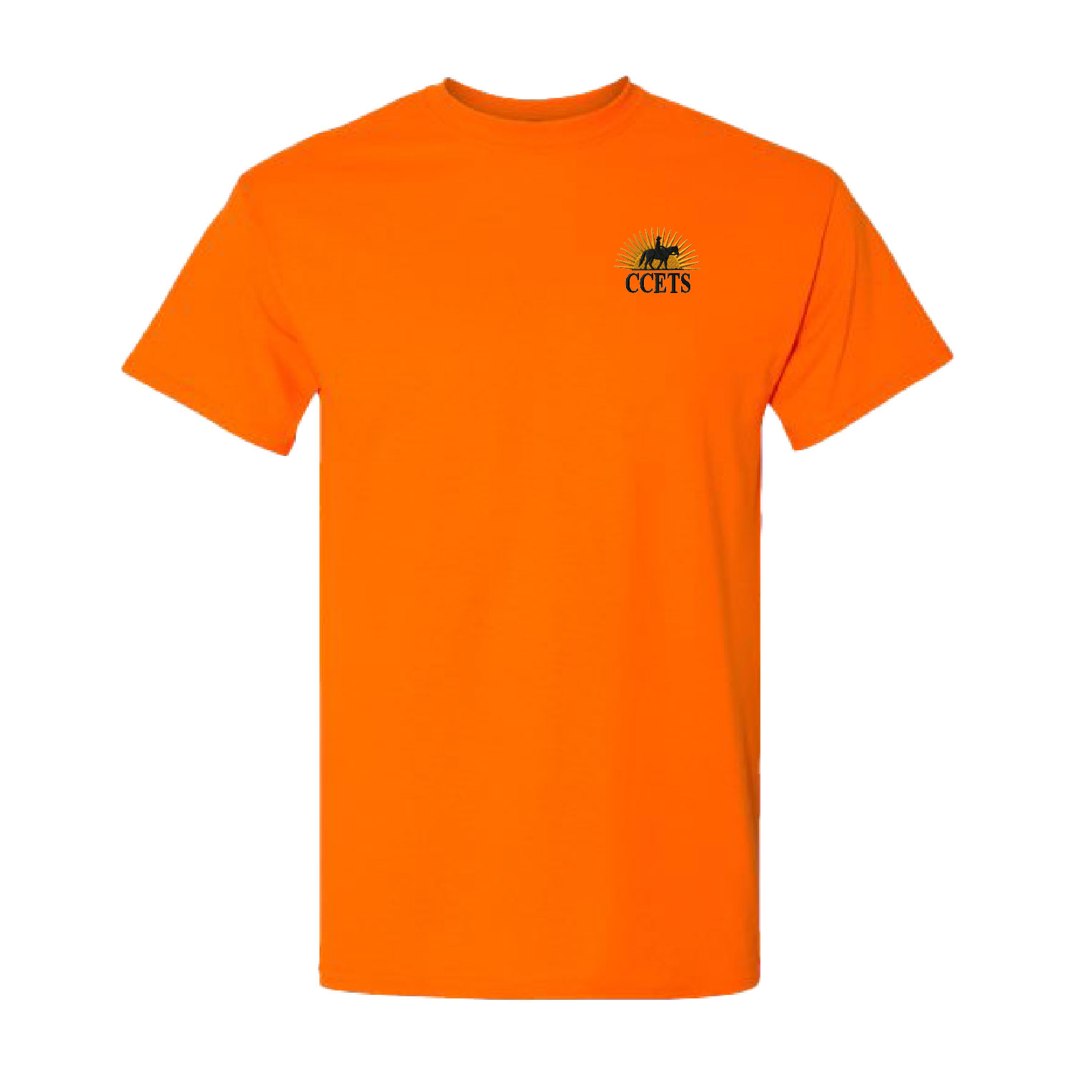 CCETS – Short Sleeve Shirt – Yellow/Black Embroidery – Safety Orange product image