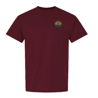CCETS – Short Sleeve Shirt – Yellow/Teal Embroidery – Maroon product image