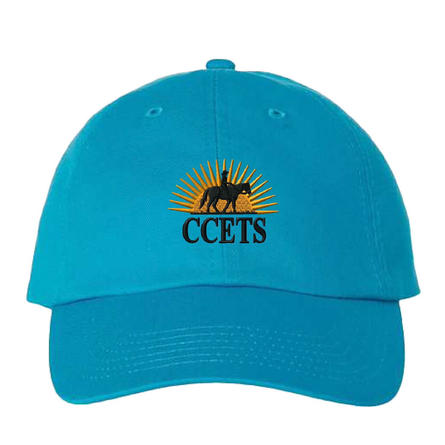 CCETS – Bio Washed Classic Hat – Yellow/Black Embroidery – Neon Blue product image