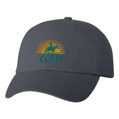 CCETS – Bio Washed Classic Hat – Yellow/Teal Embroidery – Charcoal product image