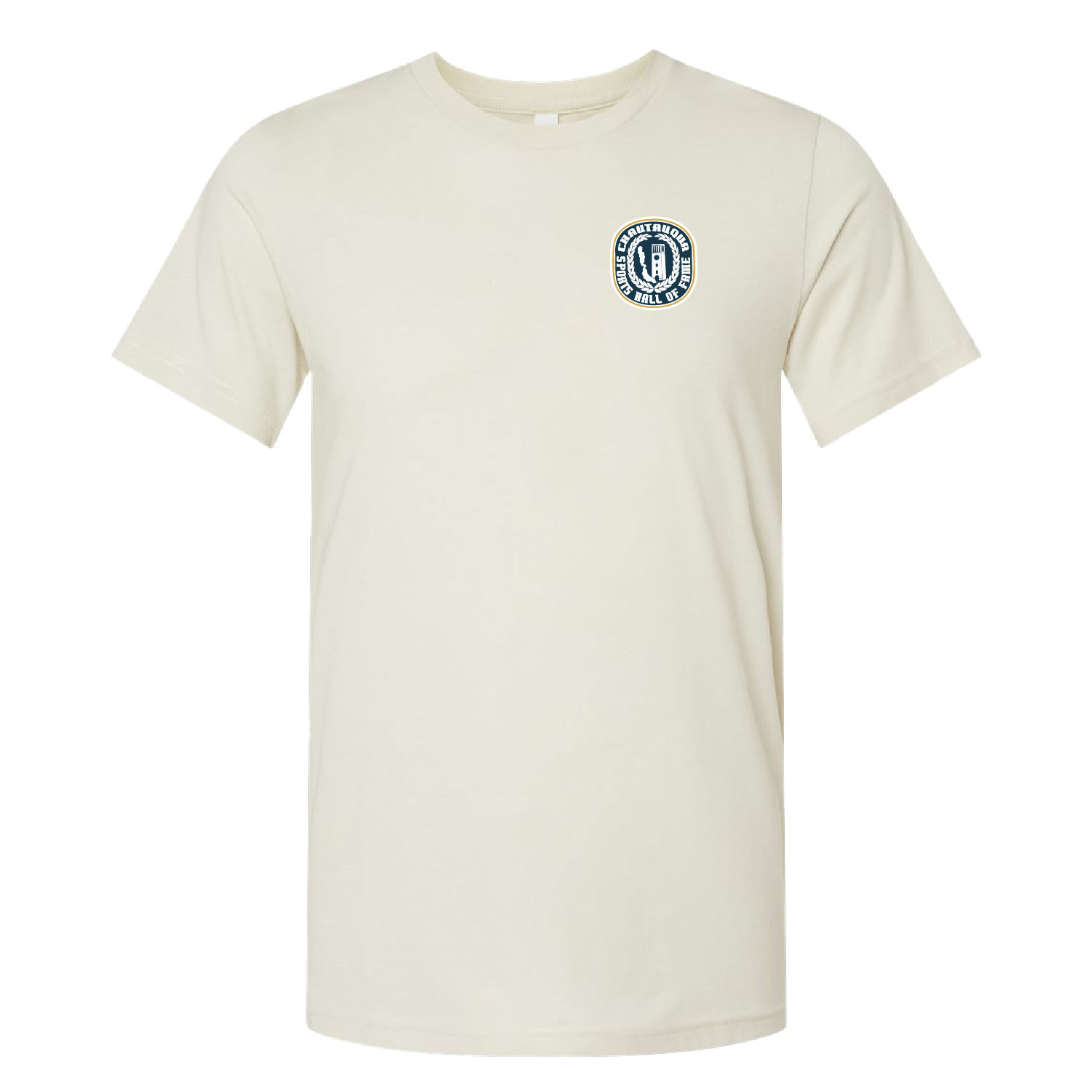 Chautauqua Sports Hall of Fame – Bella Short Sleeve Shirt – Digital Print – Heather Oatmeal product image