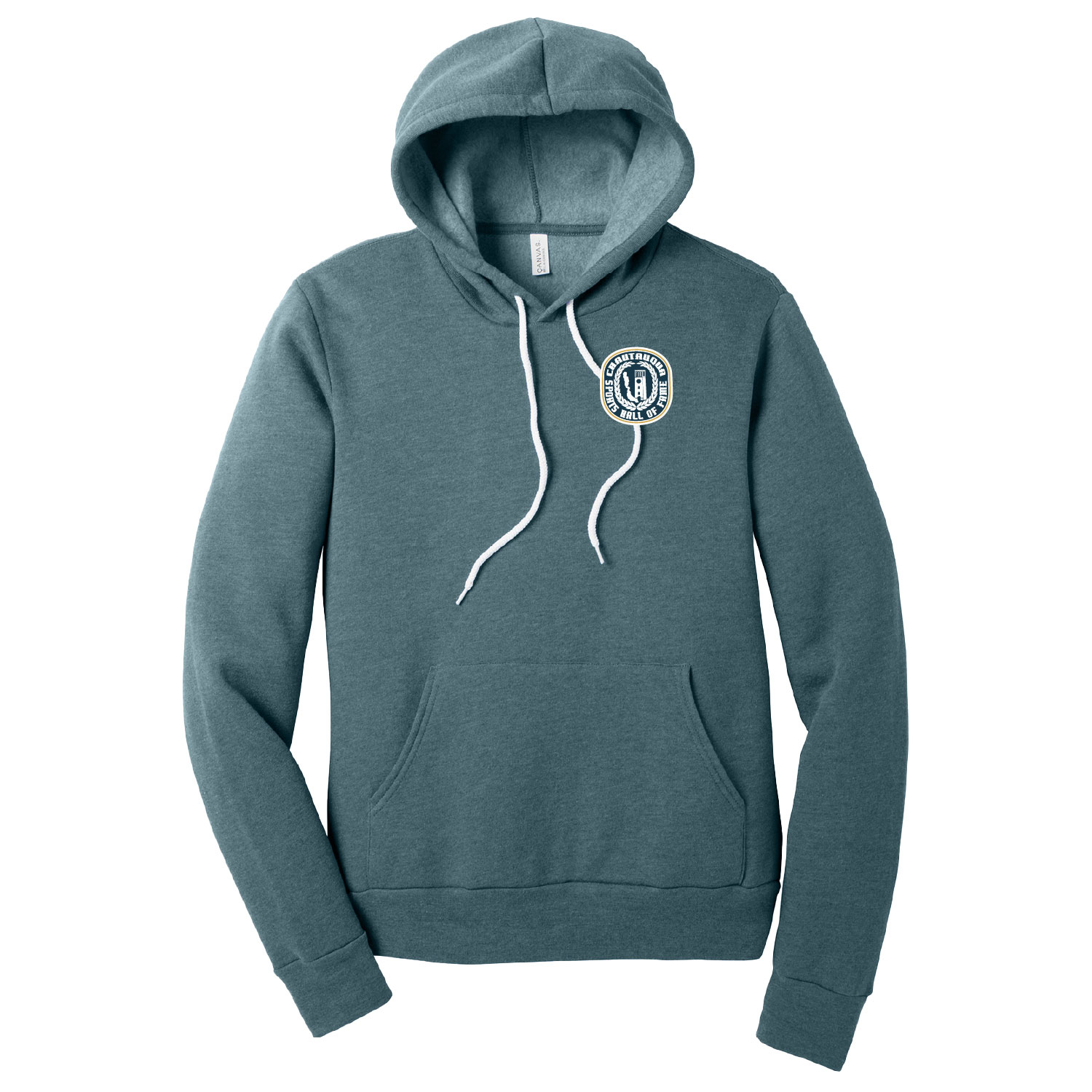 Chautauqua Sports Hall of Fame – Bella Hooded Sweatshirt- Digital Print – Heather Slate product image