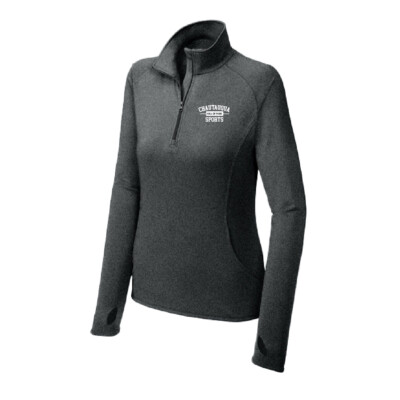 Chautauqua Sports Hall of Fame – Ladies Sport Teck Quarter Zip – Charcoal Heather Gray product image