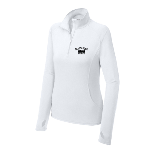 Chautauqua Sports Hall of Fame - Ladies Sport Teck Quarter Zip - White