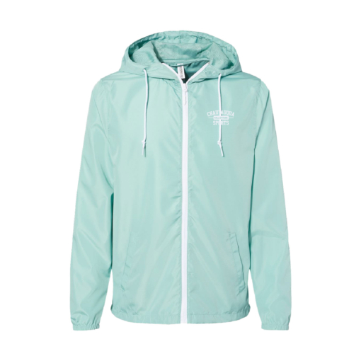 Chautauqua Sports Hall of Fame - Independent Trading Full Zip Windbreaker - Aqua/White