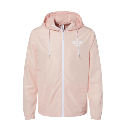 Chautauqua Sports Hall of Fame - Independent Trading Full Zip Windbreaker - Blush/White