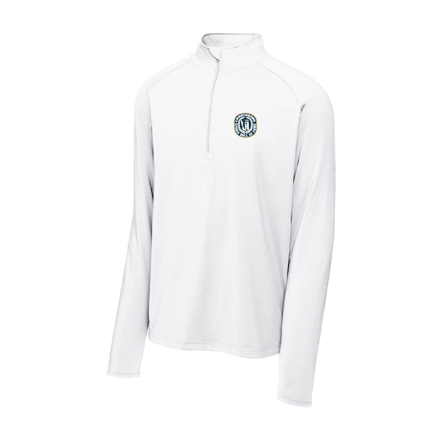 Chautauqua Sports Hall of Fame – Digital Print- Sport Teck Quarter Zip – White product image