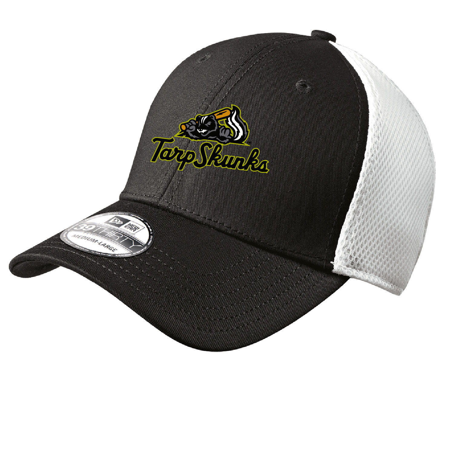 Jamestown Tarp Skunks – FlexFit Cap – Black/White EMBROIDERED product image