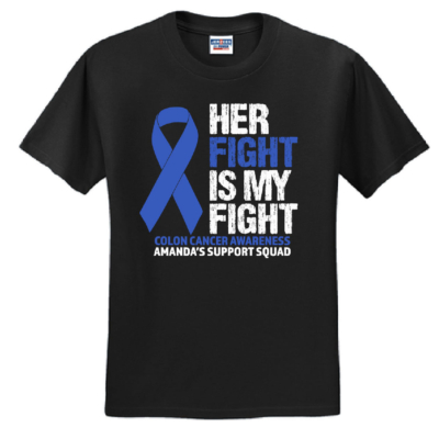 Amanda’s Support Squad – Cotton Short Sleeve Shirt – Black product image
