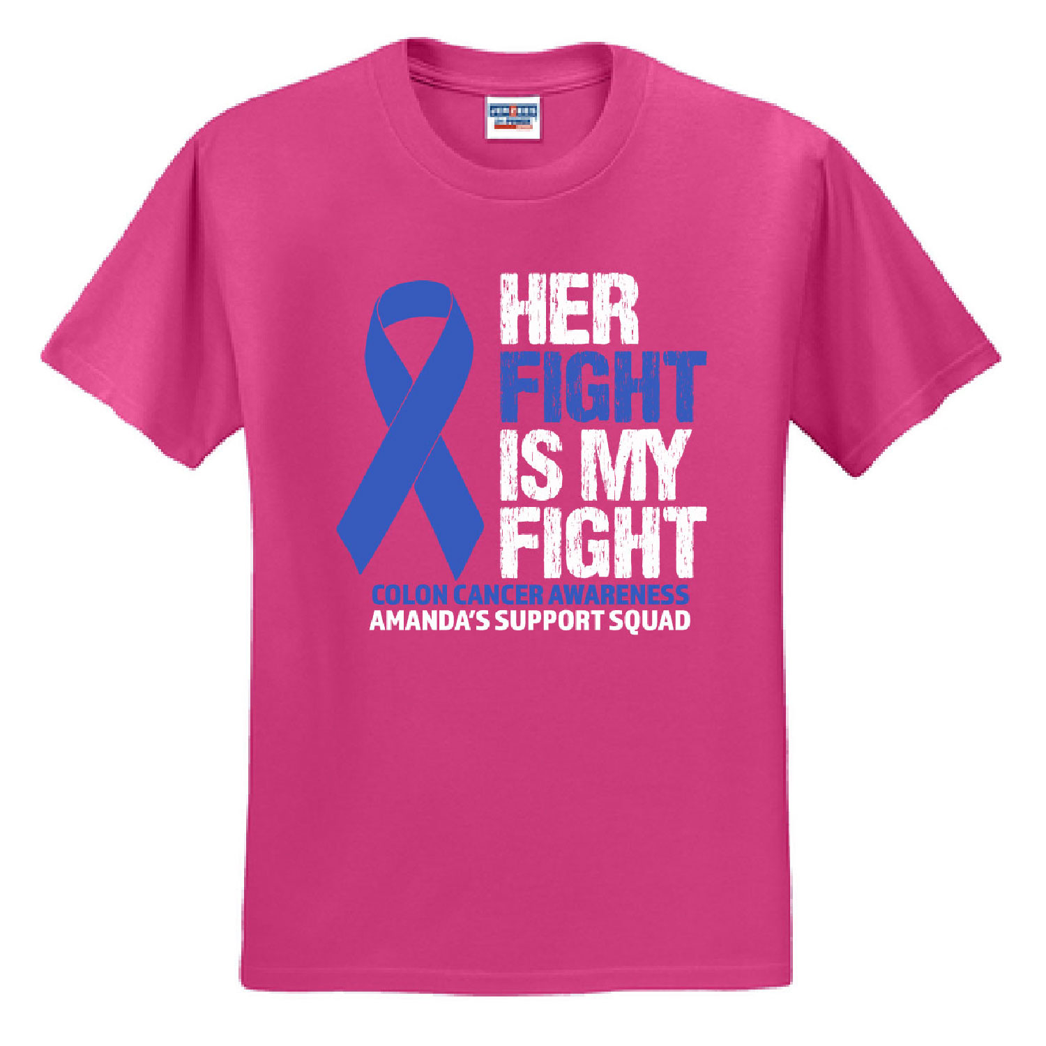 Amanda’s Support Squad – Cotton Short Sleeve Shirt – Cyber Pink product image