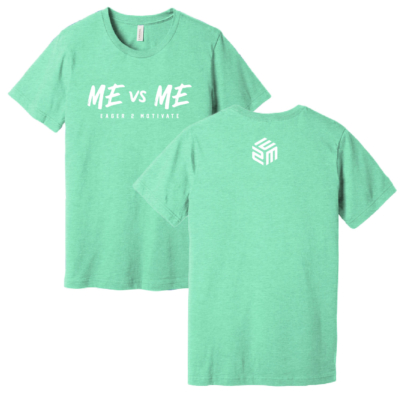 E2M – Cotton Short Sleeve Shirt – Heather Prism Mint product image