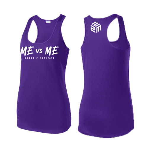 E2M - Poly Racerback Tank -Purple - Image 2
