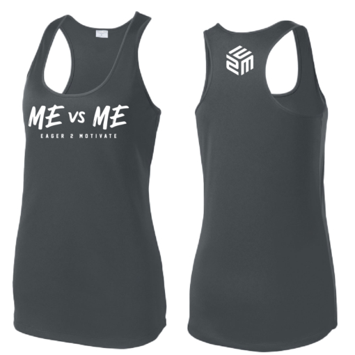 E2M - Poly Racerback Tank -Iron Gray - Image 2