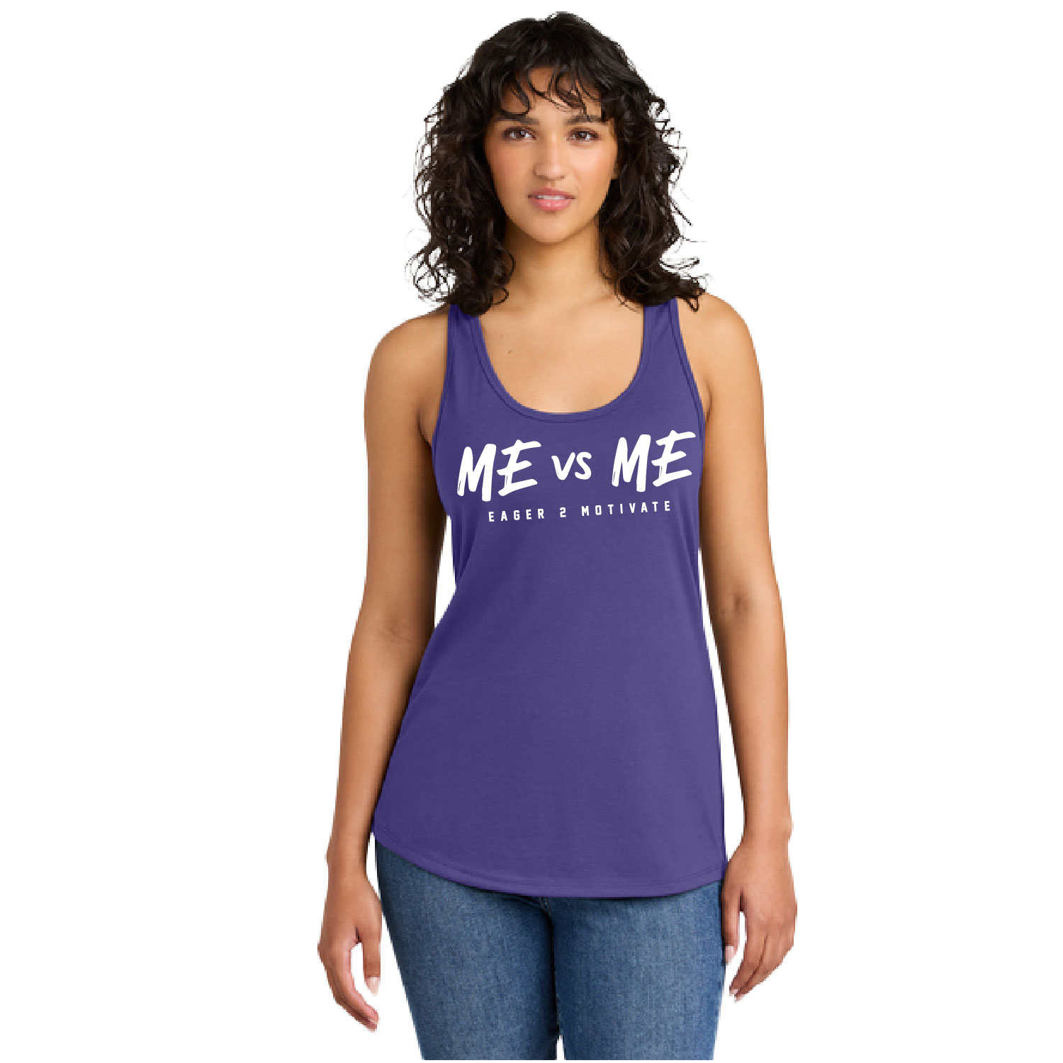 E2M – Cotton Racerback Tank – Purple Rush product image